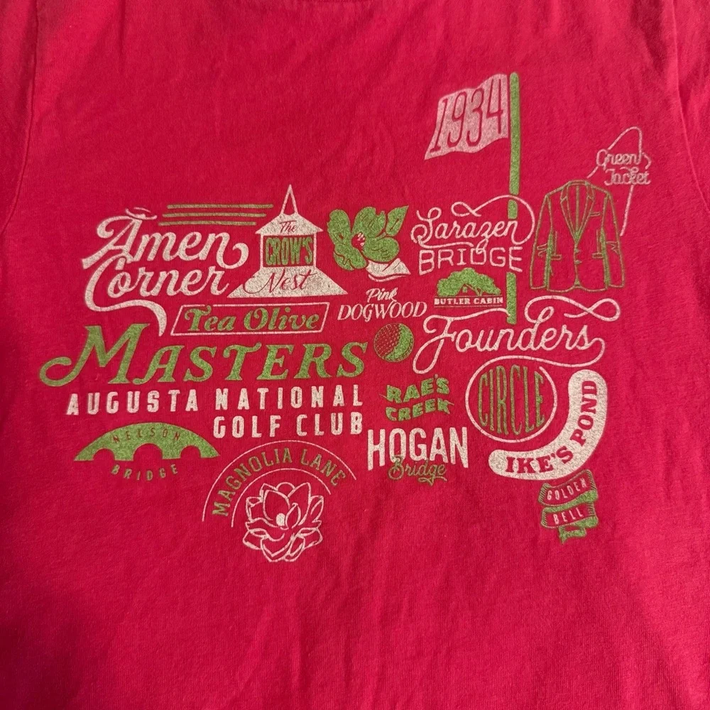 The Masters Pink Golf Youth T-Shirt size xsmall - Picture 2 of 11